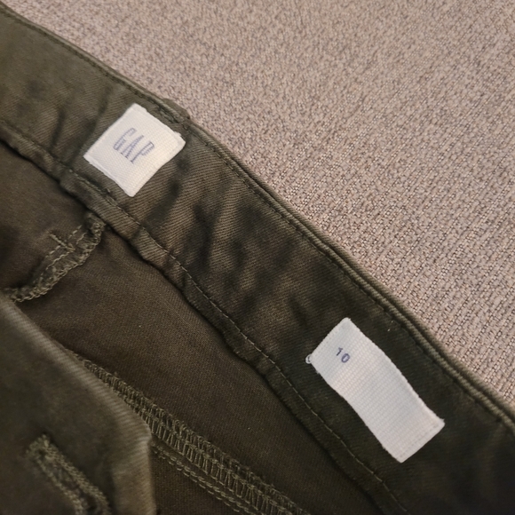 Gap Sculpt Seamed High Rise Holly Tencel Blend Olive Green Casual Pants Size 14 - Picture 6 of 8